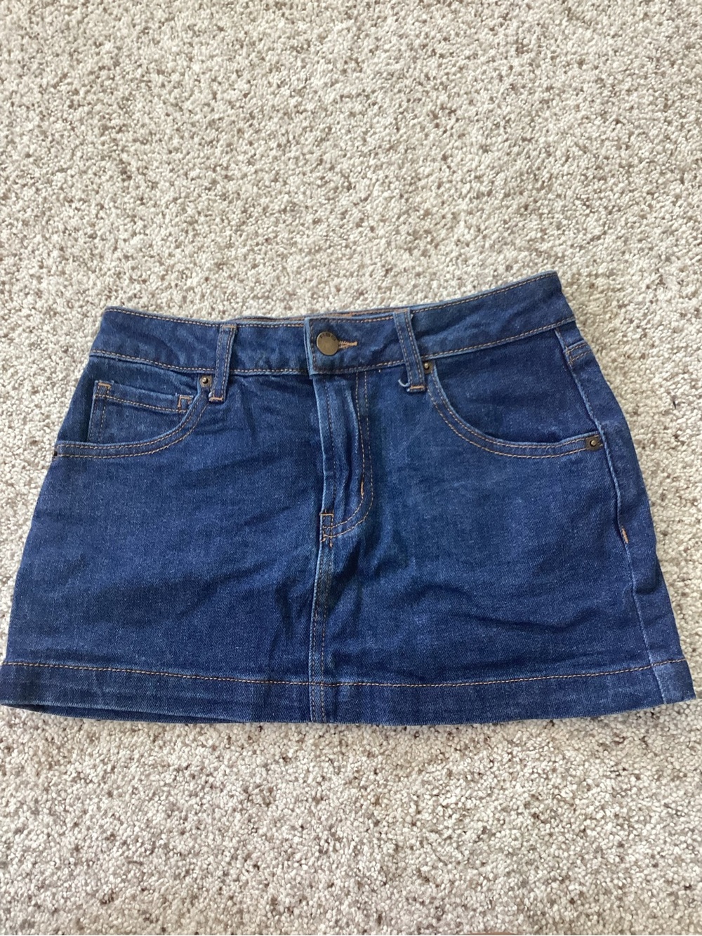 RSQ Dark Blue Denim Mini Skirt